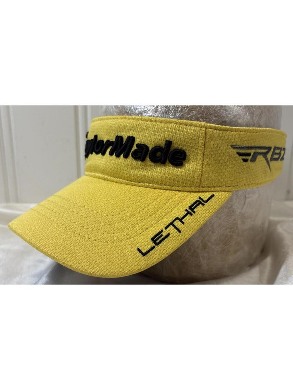 TaylorMade Golf Lethal RBZ 1R Unisex Yellow & Black Adj. Visor PGA Great Con.